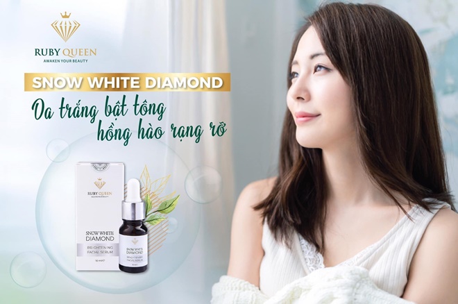 Ruby Queen ra mắt serum truyền trắng Kim Cương Tuyết