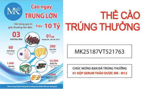 Mỹ phẩm M.P.A.V ''khuyến mãi khủng'' cào ngay trúng lớn