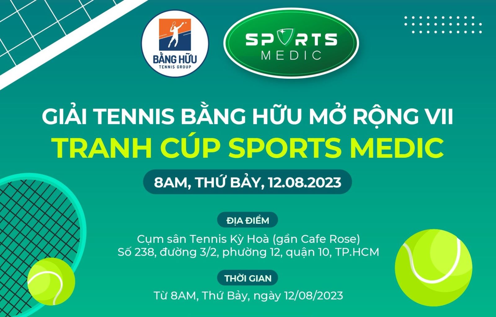 Hé lộ danh sách VĐV tham dự Giải Tennis mở rộng tranh cúp Sports Medic