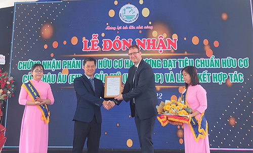 Phân bón hữu cơ Hải Dương đạt tiêu chuẩn hữu cơ của châu Âu và Mỹ