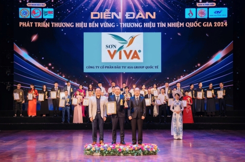 Hãng Sơn VIVA Nhận Vinh Danh TOP 10 Thương Hiệu Phát Triển Bền Vững Quốc Gia 2024