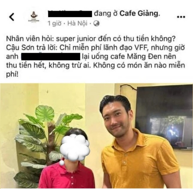 Bài đăng của người được cho là quản lý Cafe Giảng hứng chịu 