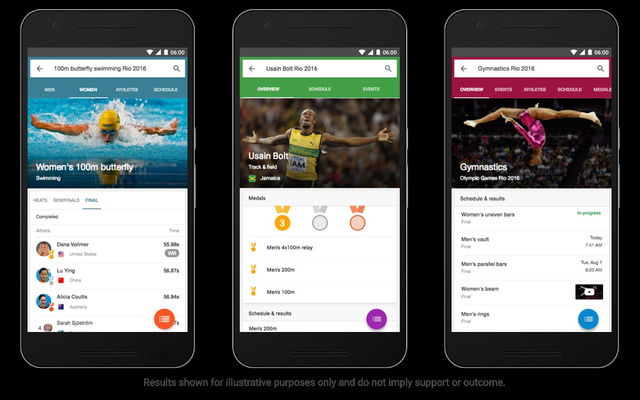 Chào đón thế vận hội 2016, Google tối ưu hóa công cụ tìm kiếm dành cho Olympic 2016